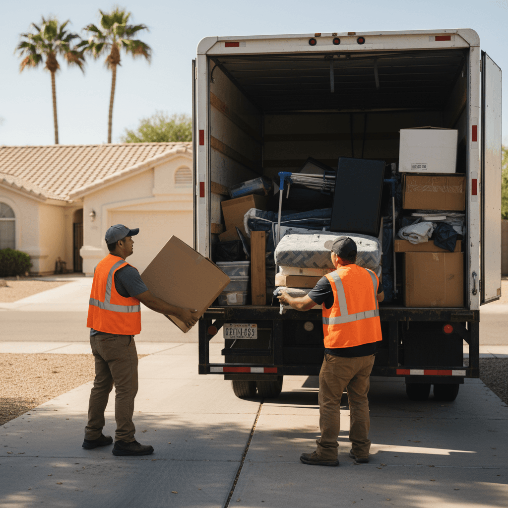 Junk pickup service in action