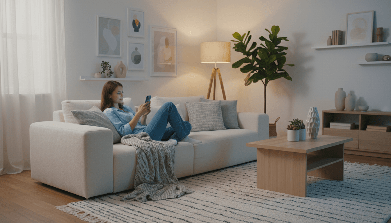 Homeowner photographing furniture for quote